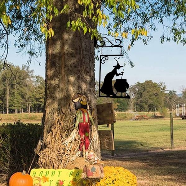 Witch Silhouette Patsas Puutarhakulmakyltti 40X23CMBLACK WITCH 40x23cmBlack Witch