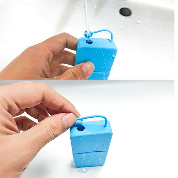 Silikon iskubbrickor Ice Ball Face Massager Ansiktsrulle Blue Pink