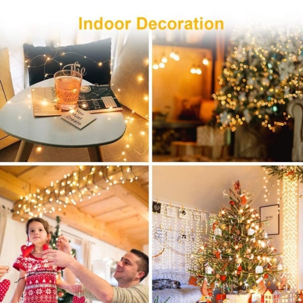 5M LED String Lights Koppar Silver 3 3 3