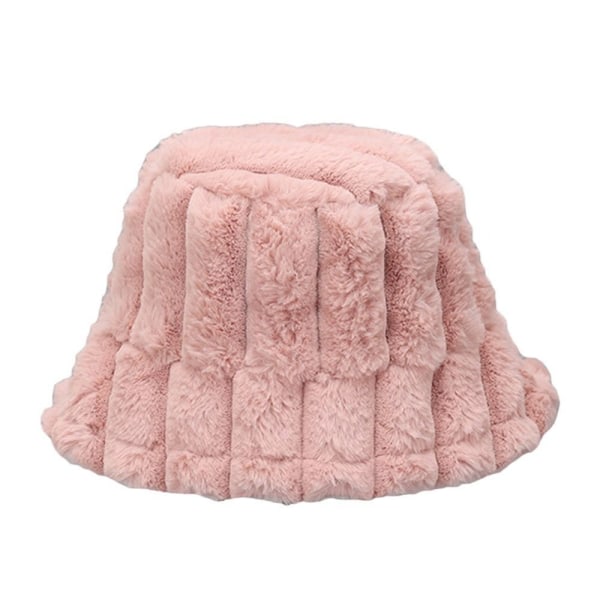 Plysch Bucket Hat Fisherman Cap ROSA Pink