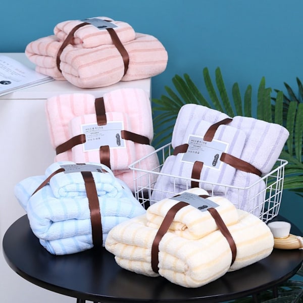 2 STK Hurtigttørrende badehåndklæder Microfiber Vaskeklude BLÅ blue
