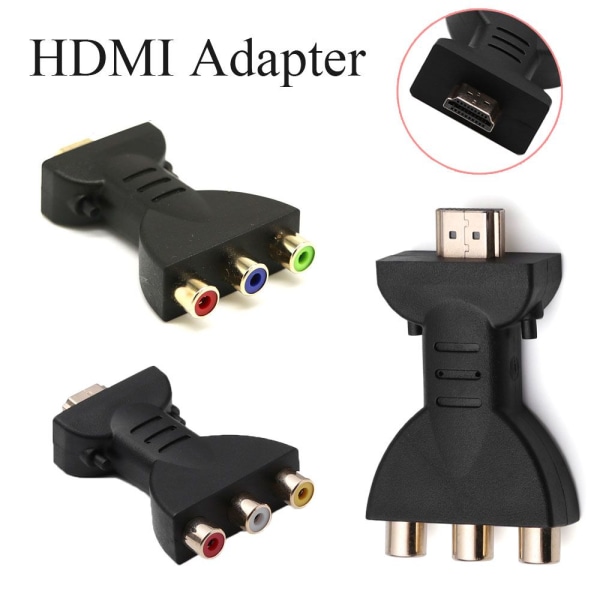 HDMI till 3 RGB/RCA Audio Adapter Component Converter HDMI to 3RCA