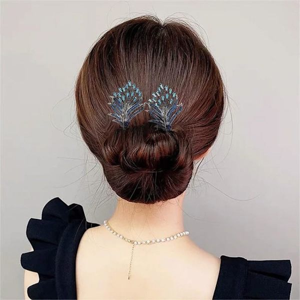 Rhinestone Flower Hair Clip Hair Bun Maker 1 1 1