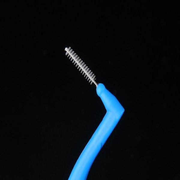 L Shape Interdentalbørste Tannpirker BLÅ 0,7MM 0,7MM blue 0.7mm-0.7mm