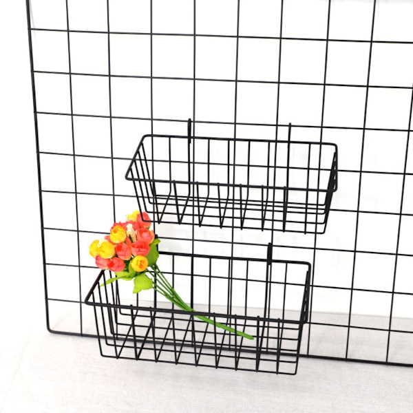 2 kpl Pegboard Baskets Square Style Wire Basket