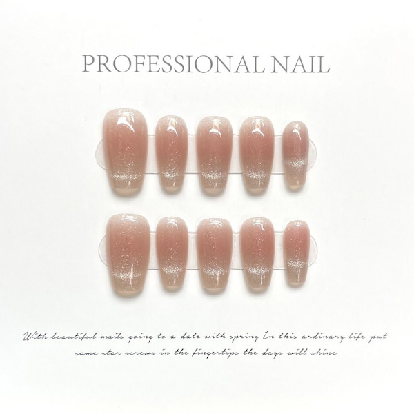 Pure Manual False Nail Cat Eyes Handmade Nails XS XS