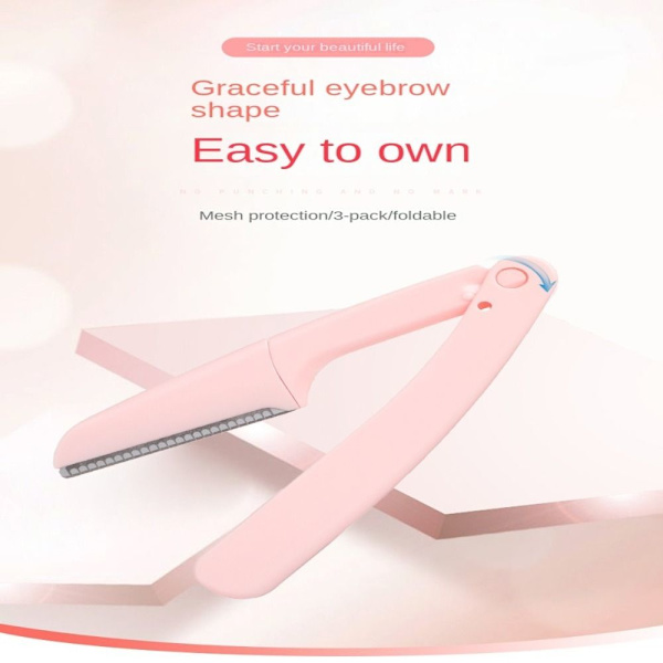 6 stk Øjenbrynstrimmer Øjenbrynshaper Barberkniv PINK pink