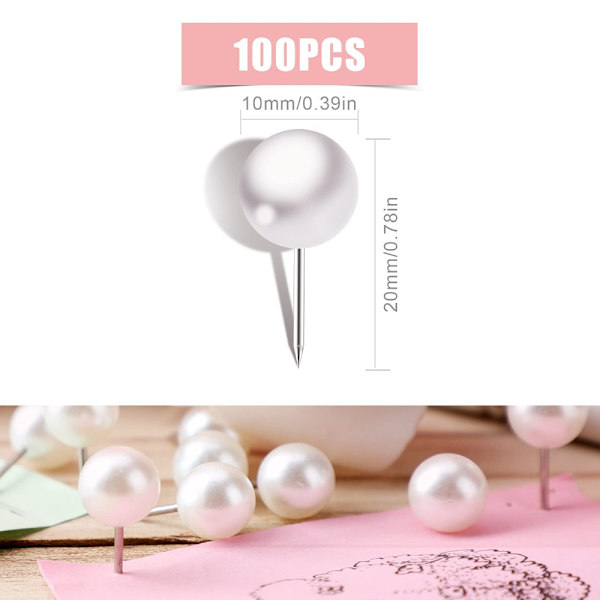 100 kpl Push Pins Map Tacks Koristeelliset peukalonpidikkeet