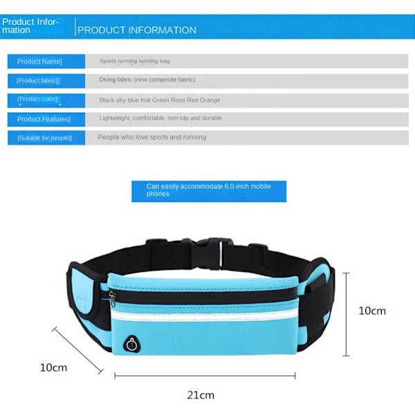Bum Bag Sport vyötärölaukut SKY BLUE Sky Blue