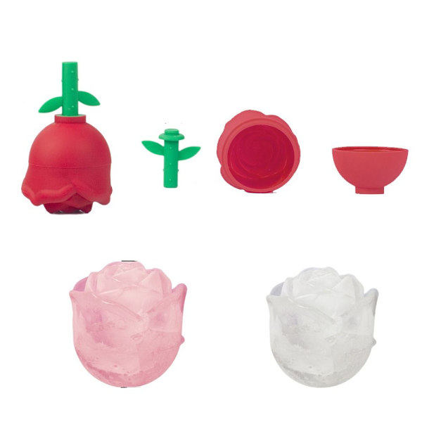 Rose Ice Ball Maker Ice Cube form red