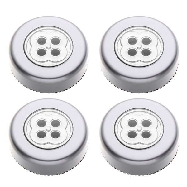 4 stk 4 LED Underskabslys Natlys white