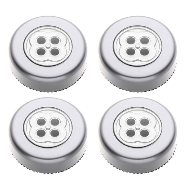 4stk 4 LED Underskapslys Nattlys white