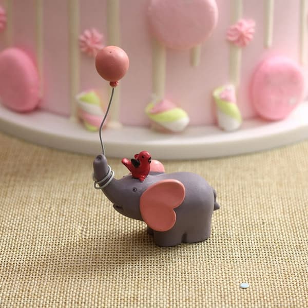 Elephant Ornament Elefantdocka ROSA Pink