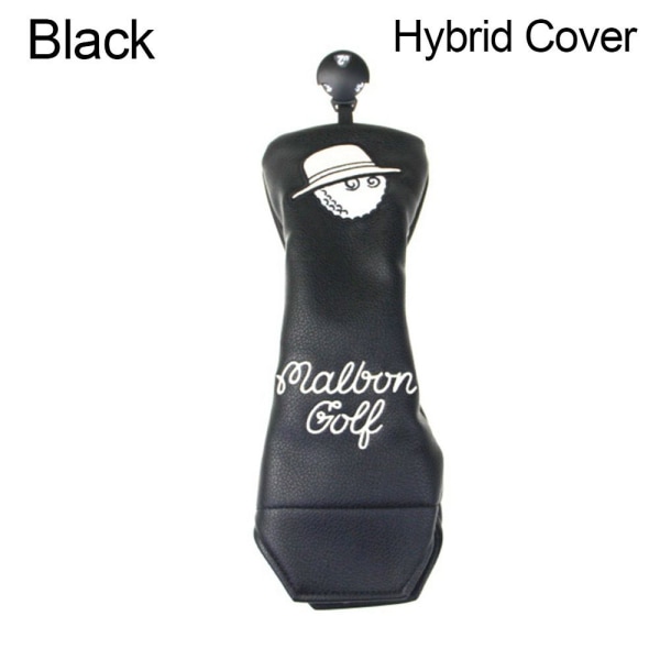 Golf Club Head Cover Golf Tre Cover SVART HYBRID DEKK HYBRID Black Hybrid Cover-Hybrid Cover