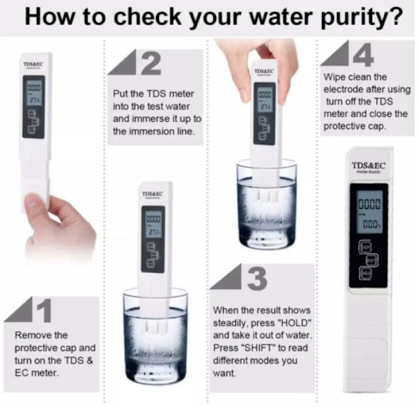 TDS EC Meter PH Test Pen Veden puhtaus