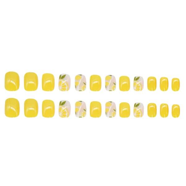 Gradient Round Head False Nails Wearable W400 W400 W400