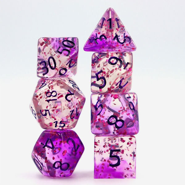 7 Stk/sæt DND Terning Polyhedral Terning BLÅ BLÅ blue
