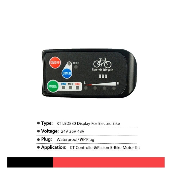 E-sykkel kontrollpanel LED-skjerm MTB Speedometer
