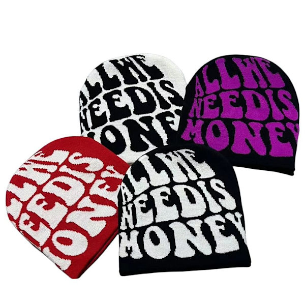 Strikkehue Hue Beanie Bonnet SORT&HVID black&white