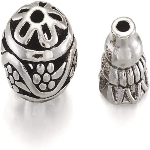 40 stk Metall løse perler Buddha Mala bønnekjegle perler Guru