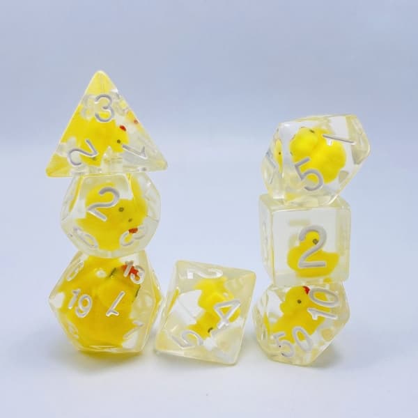 7 Stk/sæt DND Terning Polyhedral Terning GUL GUL yellow