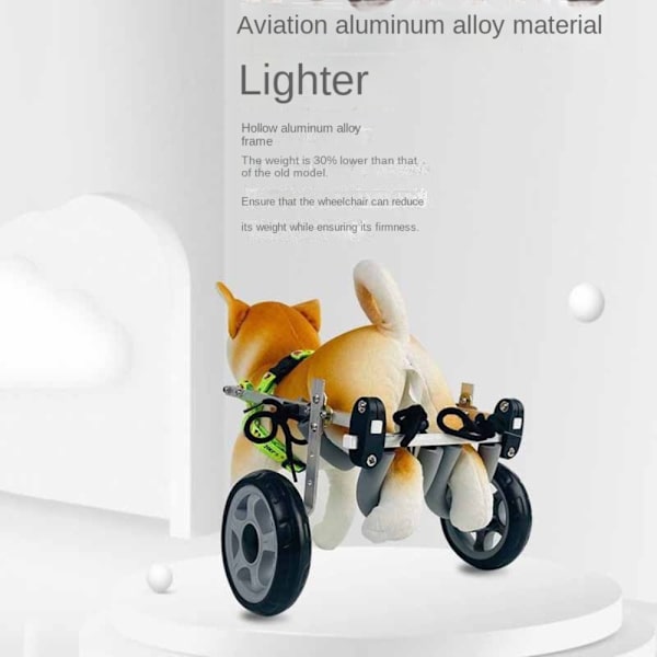 Justerbar hunderullestol Mobility Aid Trolley XS XS