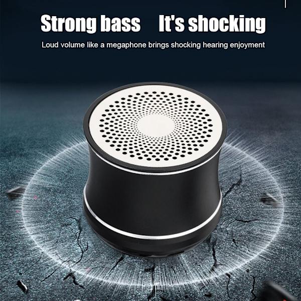 Metallkort Bluetooth -högtalare Mini Subwoofer Bärbar guld