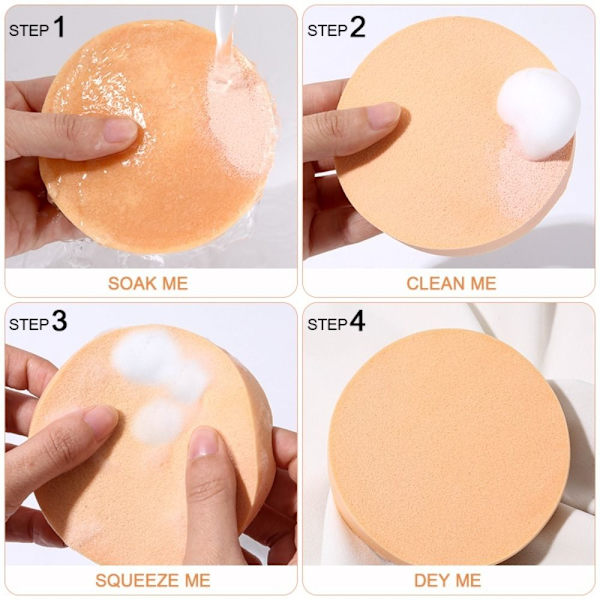 10 st Powder Puff Cosmetic NUDE nude