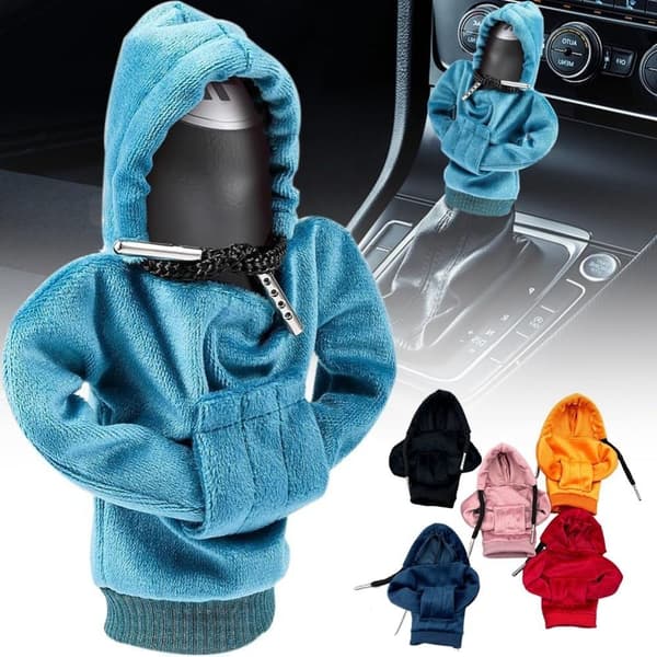 Gear Shift Knob Hettegenser Knop Hettegenser Sweatshirt BLÅ blue