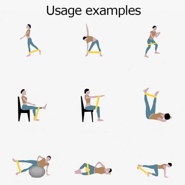 Modstandsbånd Elastikbånd Fitness Elastik 6pcs