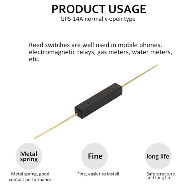 Reed Switch 3mm×14mm Plast