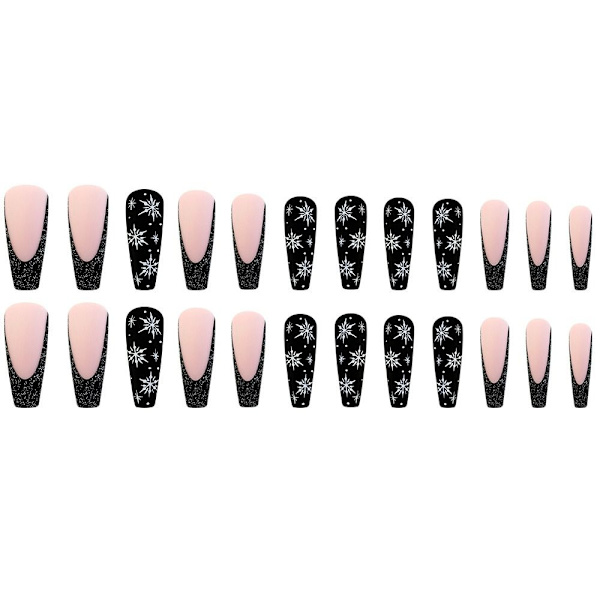 Christmas French Fake Nails Ballerina False Nail 1 1 1