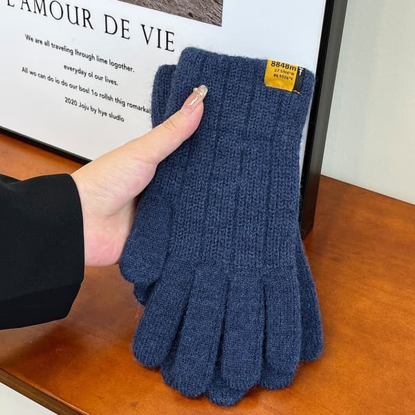 Kvinder Mænd Handsker Strikkede Handsker SORT black
