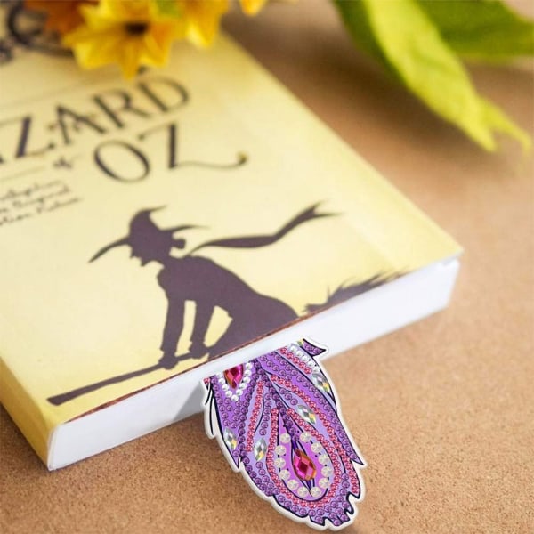 6 kpl / set Feather Bookmark Diamond painting Kirjanmerkki 01 01 01