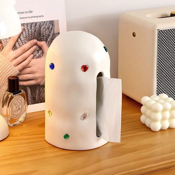 Tissue Box Tissue Storage Container HVIT White