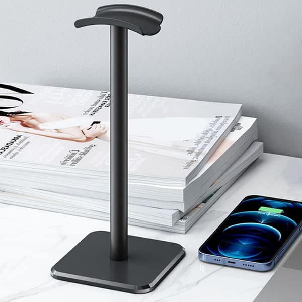 Hovedtelefonstativ Desktop Headset Holder SORT black