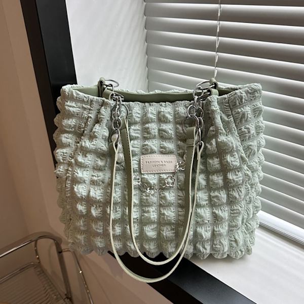 Hobos Shopper Bag Axelväska underarmsväska VIT white