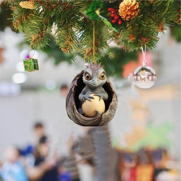 Drageegg hengende anheng juletrepynt 2 2 2