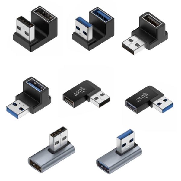 5 stk OTG Adapter Converter 5 STK LODRET BØJNING 5 STK VERTICAL BEND 5pcs Vertical Bend