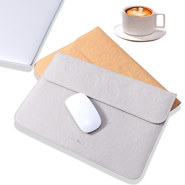 Kraft Paper Laptop Veske Ultrabook Sleeve GRÅ 13,3-14 TOMMES Grey 13.3-14 inch