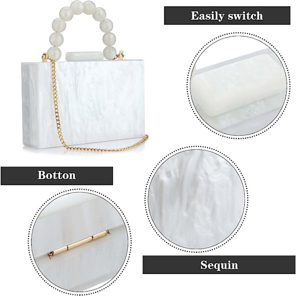Aften clutch taske luksus håndtaske SORT Black