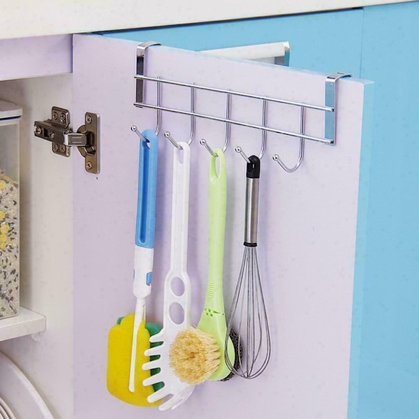5 Krokar Rack Hem Badrum Organizer Handduk Dörrkrokar