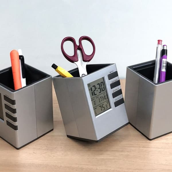Kynäpidike Kynä Pot Desk Herätyskello