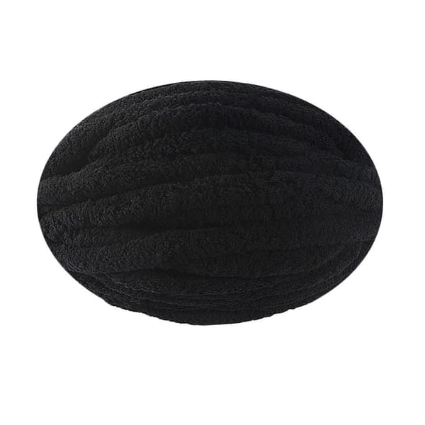 250g/Kuglehæklet garn Garn Kugle SORT Black