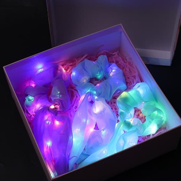 6 stk LED lysende hårbånd Hårtau hårbånd