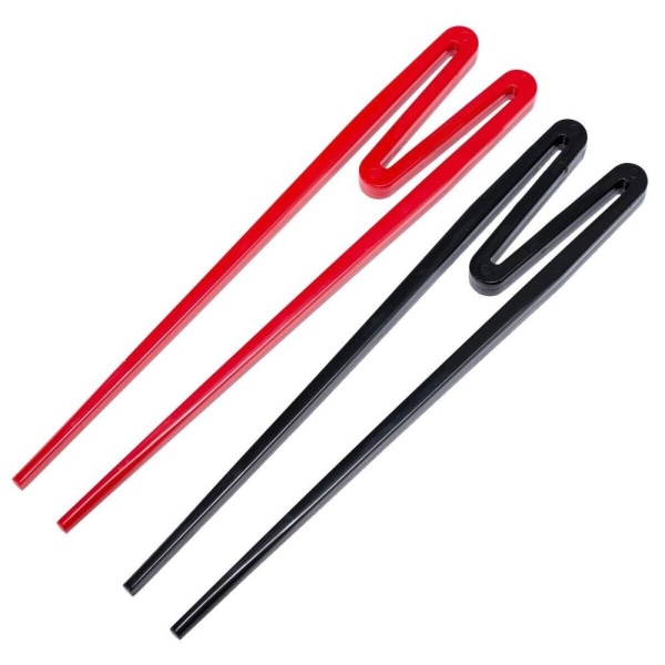 2paria Lasten syömäpuikot Training Helper Chopsticks MUSTA Black