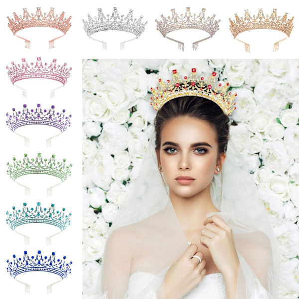 Fuld Diamond Crown Crown Tiara MULTICOLOR Multicolor