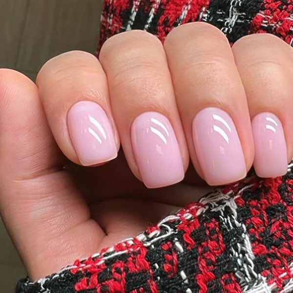 Simple Style tekokynsi Nude Pink Fake Nail C C C