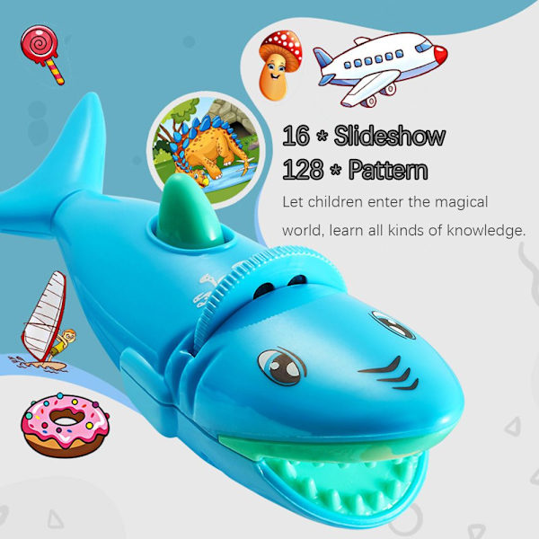 Sarjakuva Shark Projector Luminous Projection Taskulamppu VIHREÄ Green