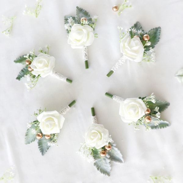 Corsage kunstig håndledsblomst DYB BØNNEPASTA DYB BØNNEPASTA Deep Bean Paste